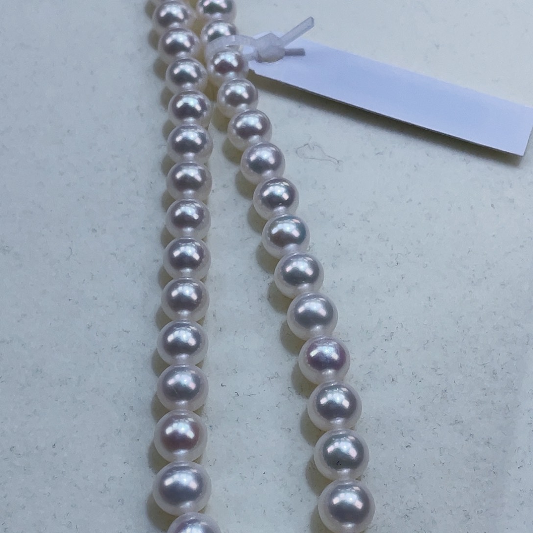 淡水珍珠颈饰银S925镶嵌8.5澳白光