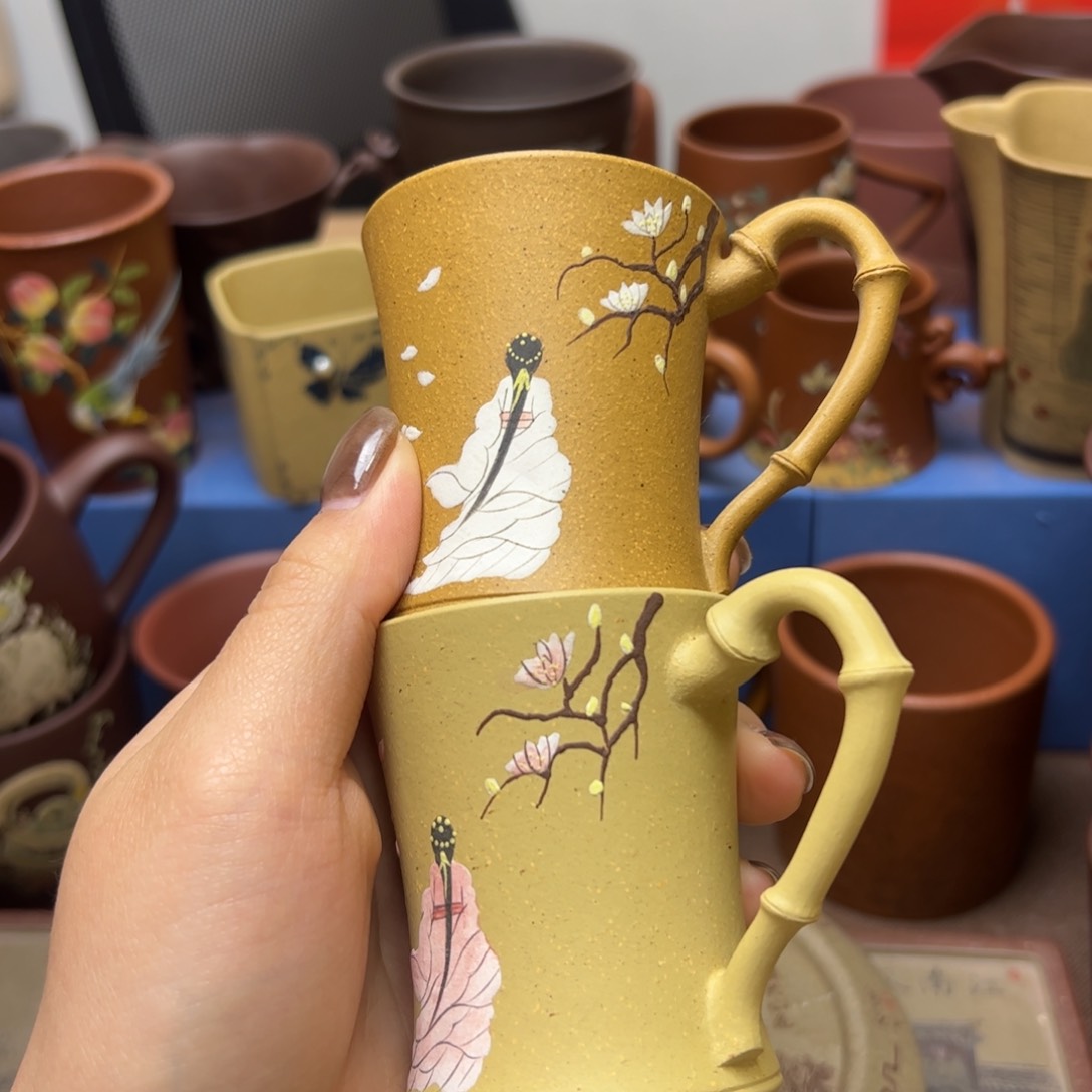 紫砂茶杯小*女紫砂主人杯