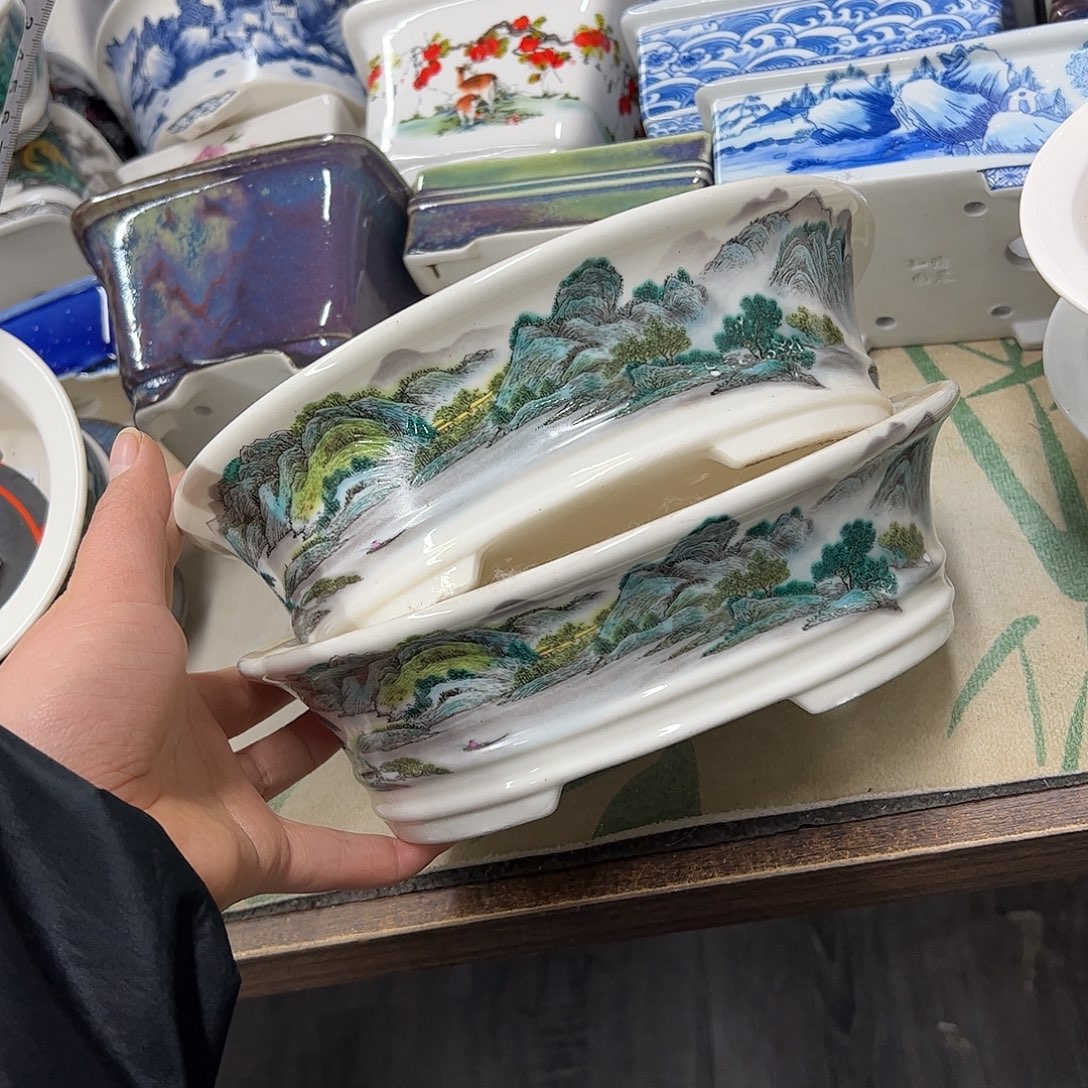 紫砂花盆547号瑕疵2个22/18/6.5cm福利