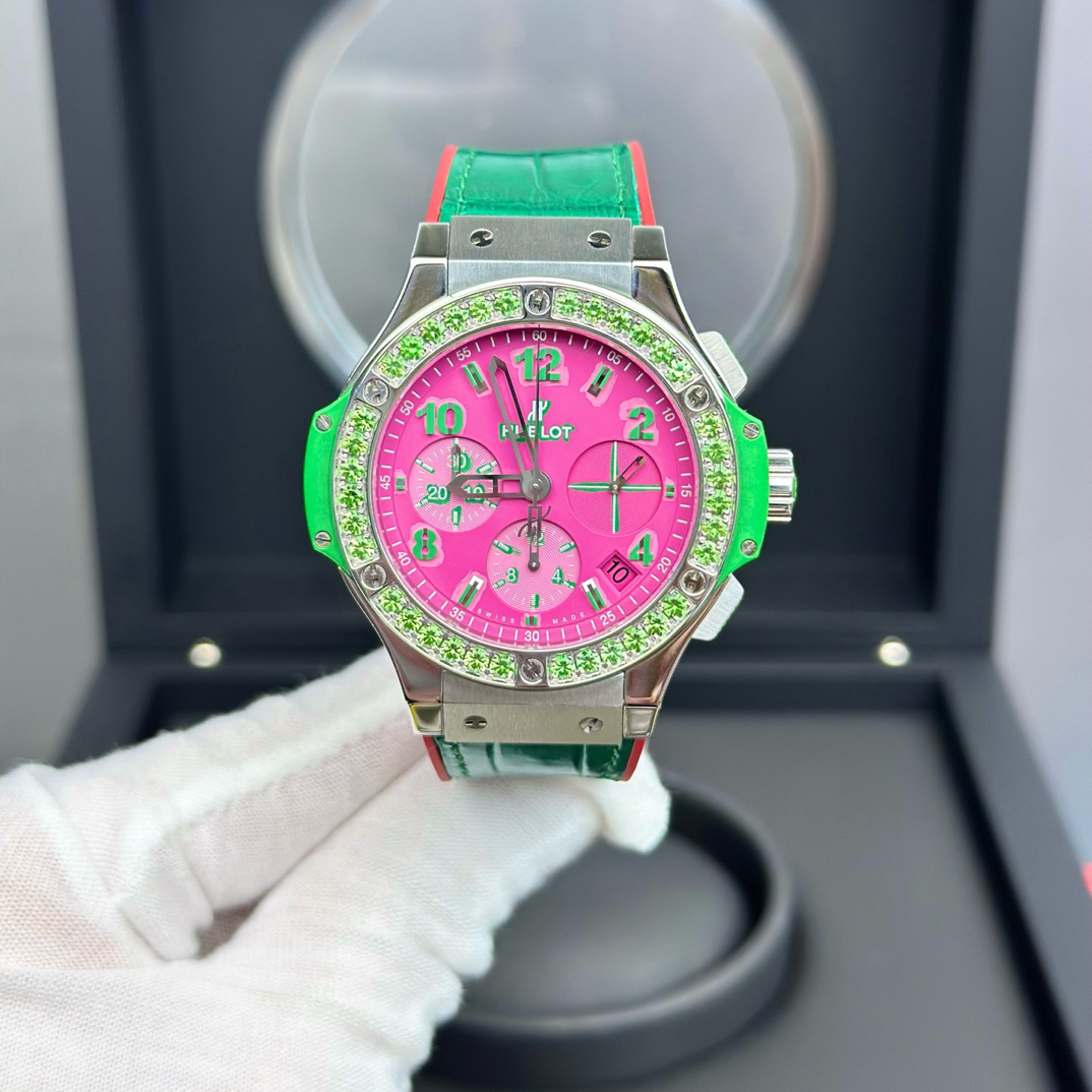 99新 Hublot/宇舶表 341.SG.7379.LR.1222.POP15大爆炸精钢原钻绿