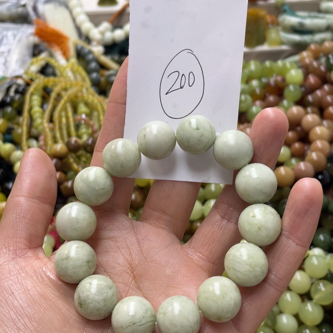 蛇纹石玉手链未镶嵌