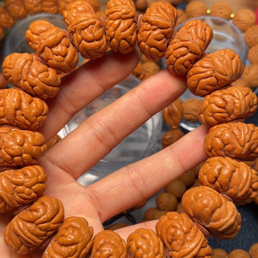 桃核手串龙纹桃核39