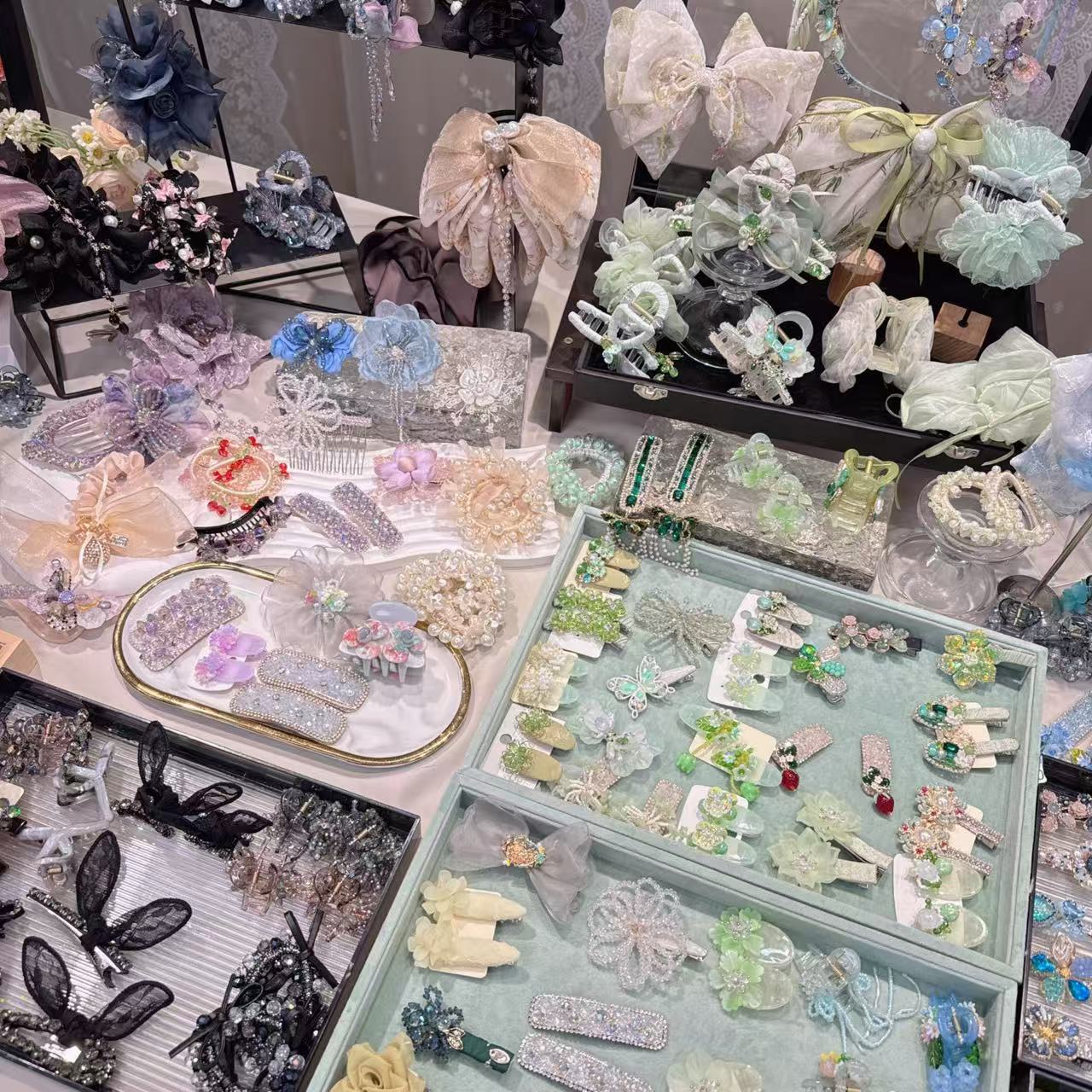 MD002气质古风原创发饰复古重工国风轻奢手工百搭发夹