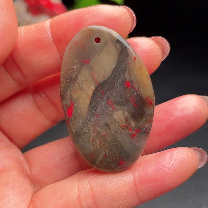 昌化鸡血石昌化鸡血石手把件印章闲章