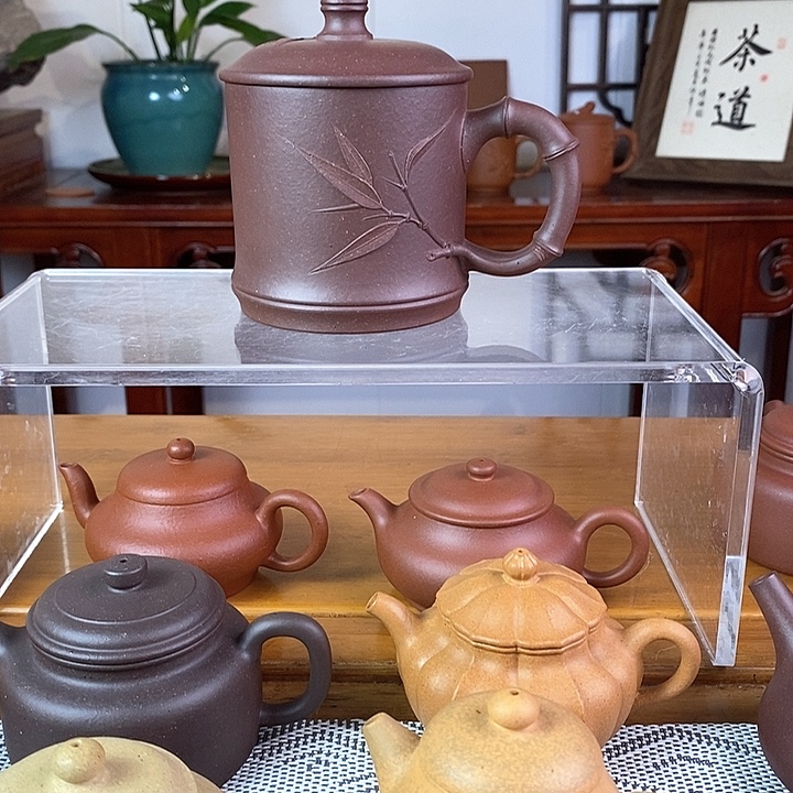茶杯紫砂黄龙山青灰紫泥竹节杯零添加