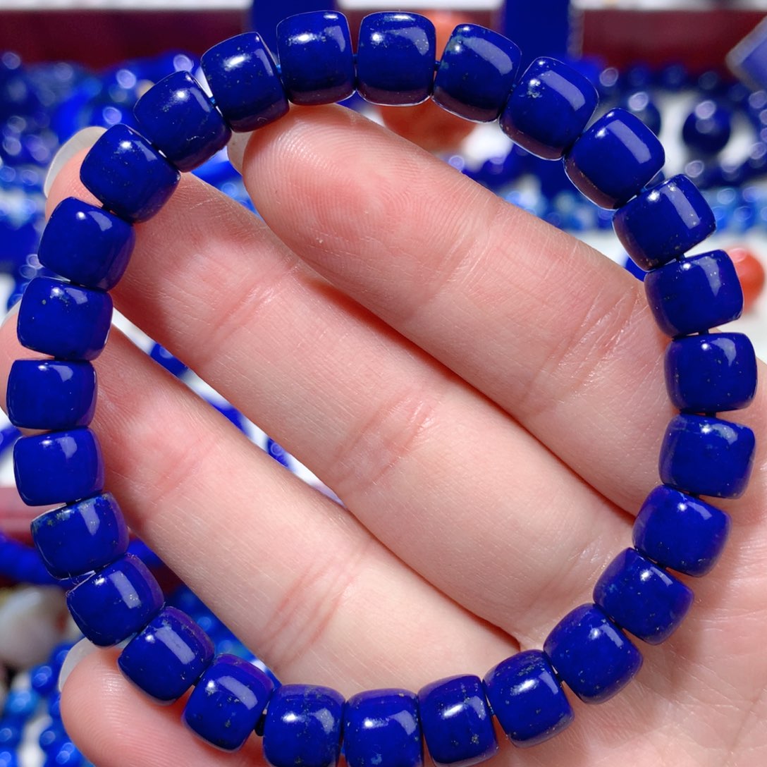 青金石未镶嵌8m直切手链