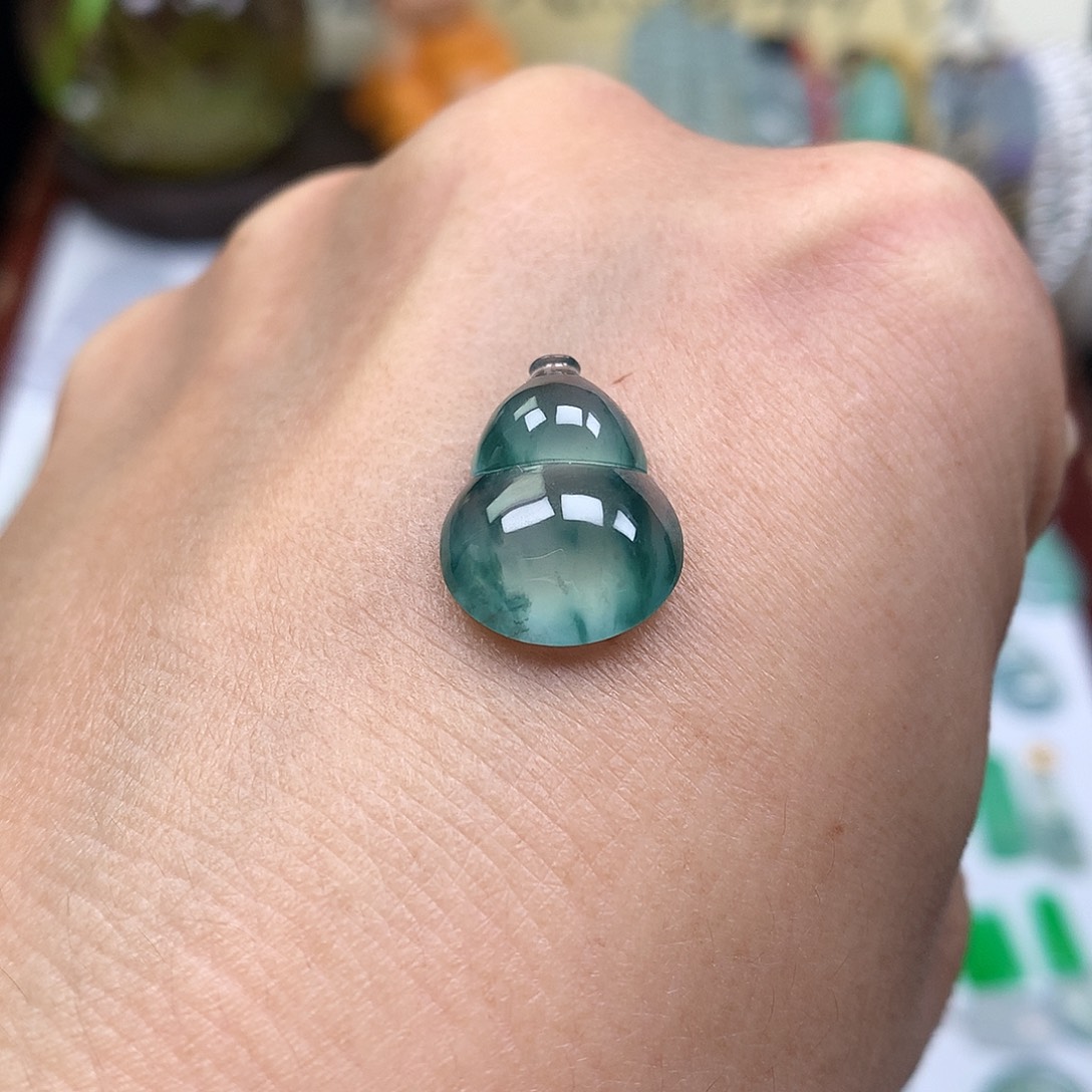 翡翠裸石缅甸天然A货翡翠冰种葫芦