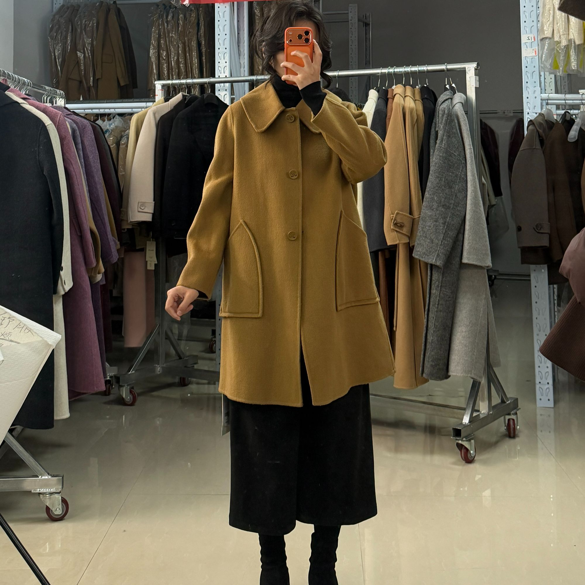 【羊毛大衣】2025-661款高贵气质秋冬羊毛大衣外套冬季加厚短