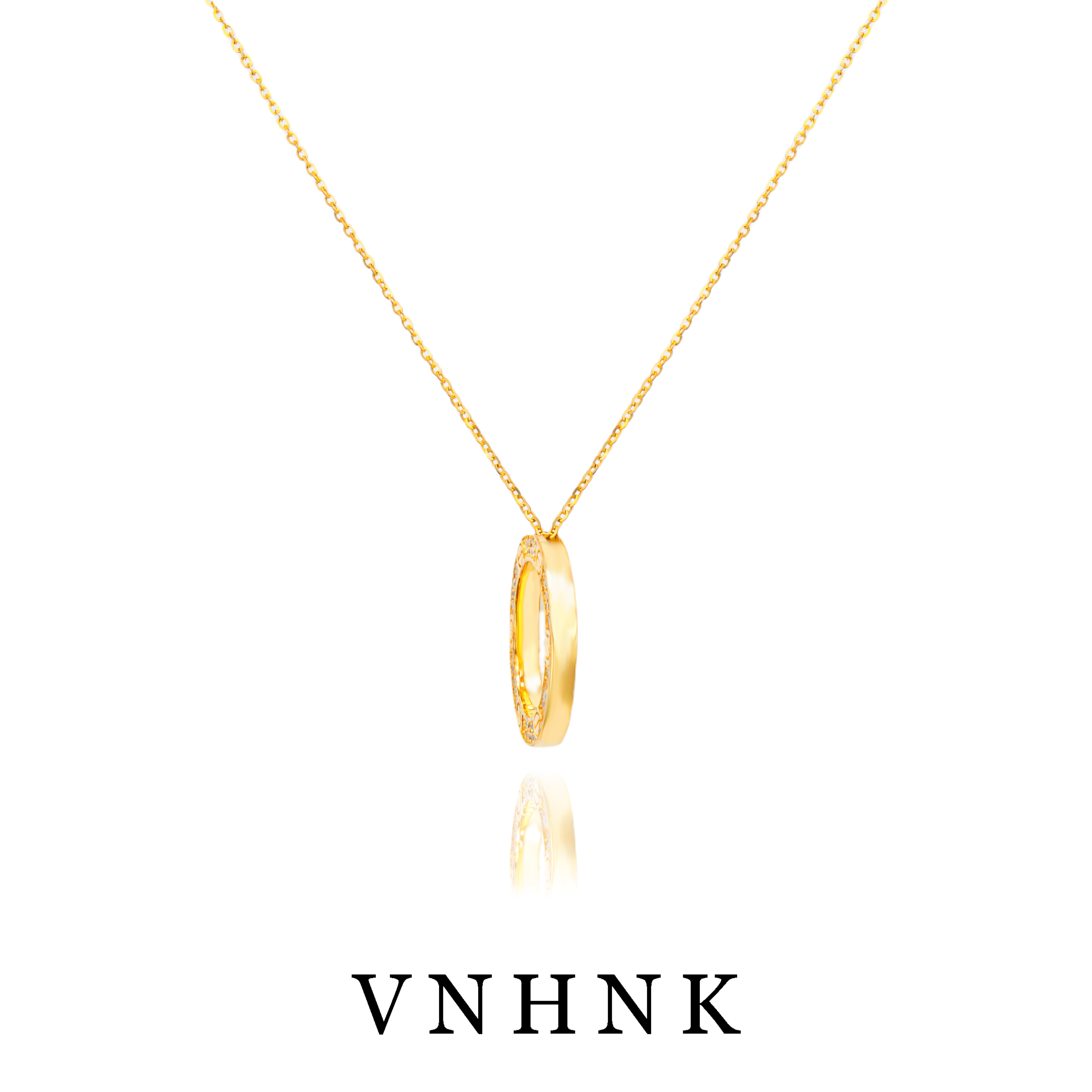 坠链均925银合成锆石 美可儿   T908   金色（44cm）简约气质项链