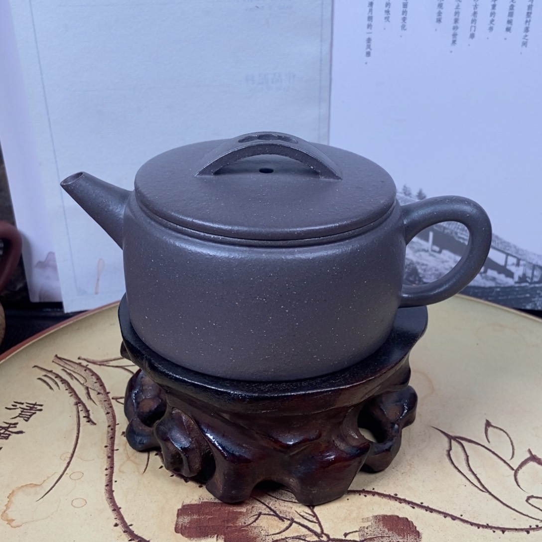 紫砂茶壶大水潭天青全手230