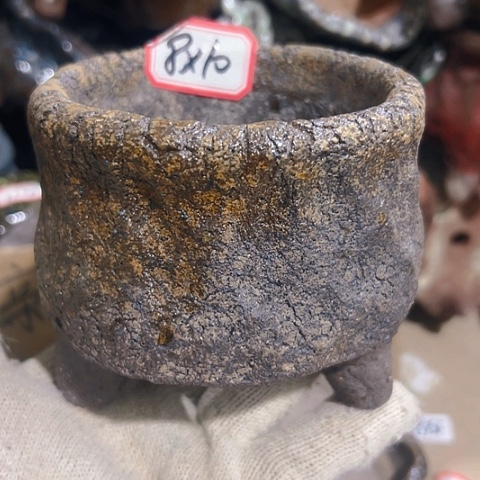 红陶粗陶花盆手工