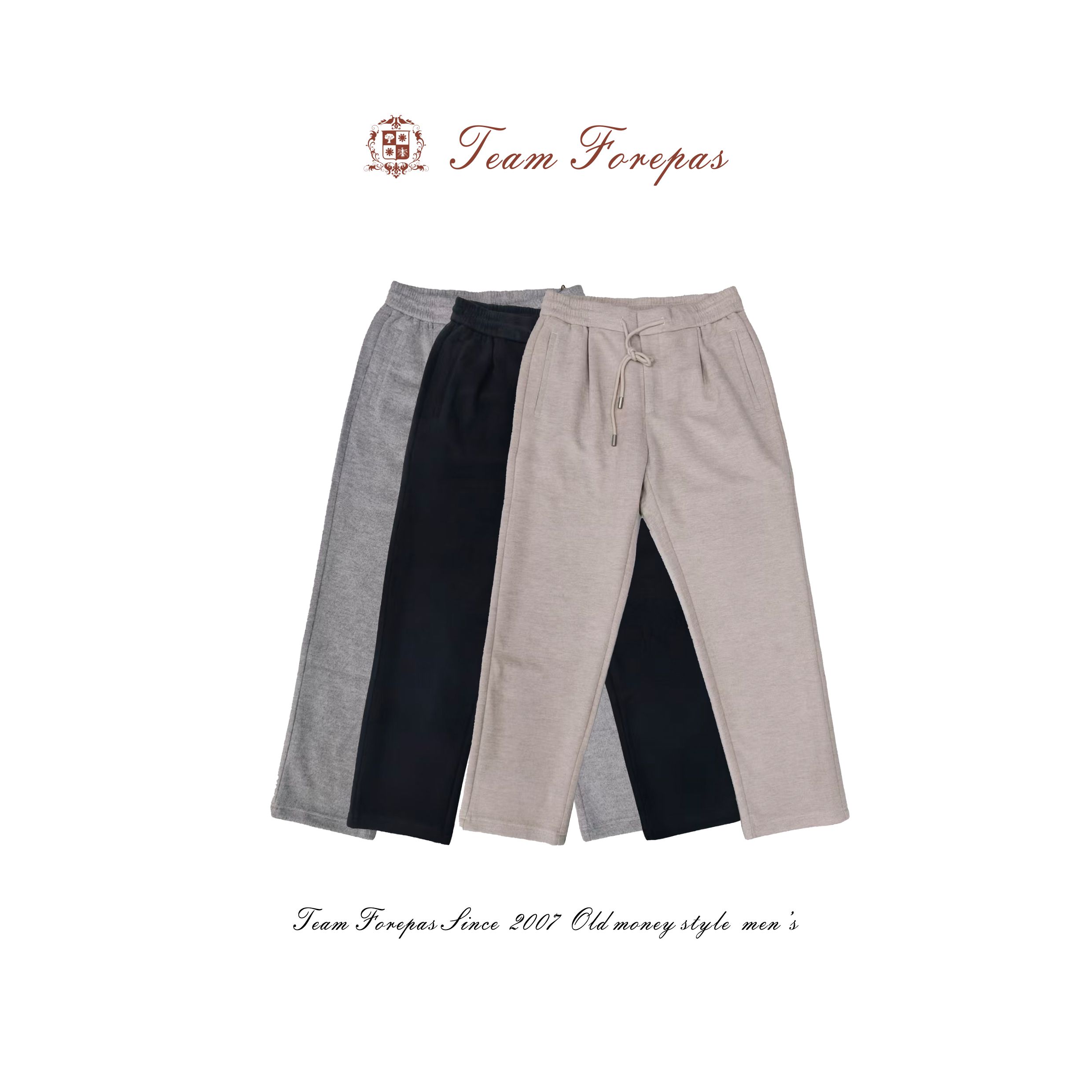 D3079B-老钱风休闲长裤-才