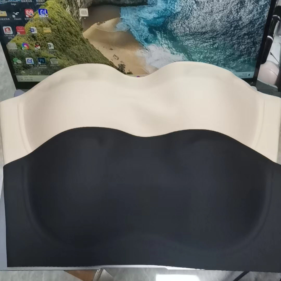 深圳南油原创小众稳稳杯蚕丝女士内衣小胸聚拢舒适防滑抹胸4174