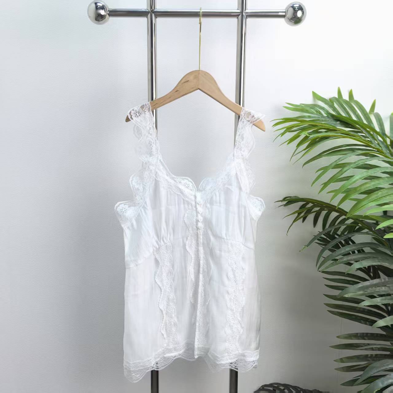 【2257T】白色吊带衫B7-6