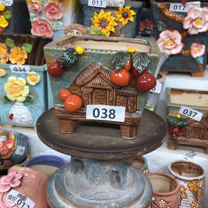 紫砂花盆粗陶材质多肉花盆