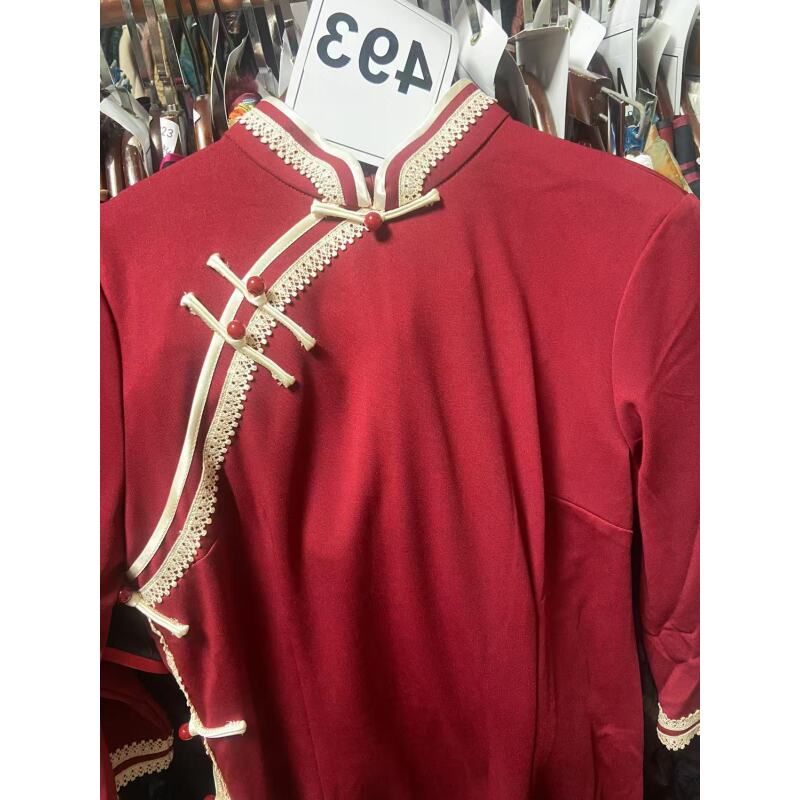 493小码中式复古优雅提花外套