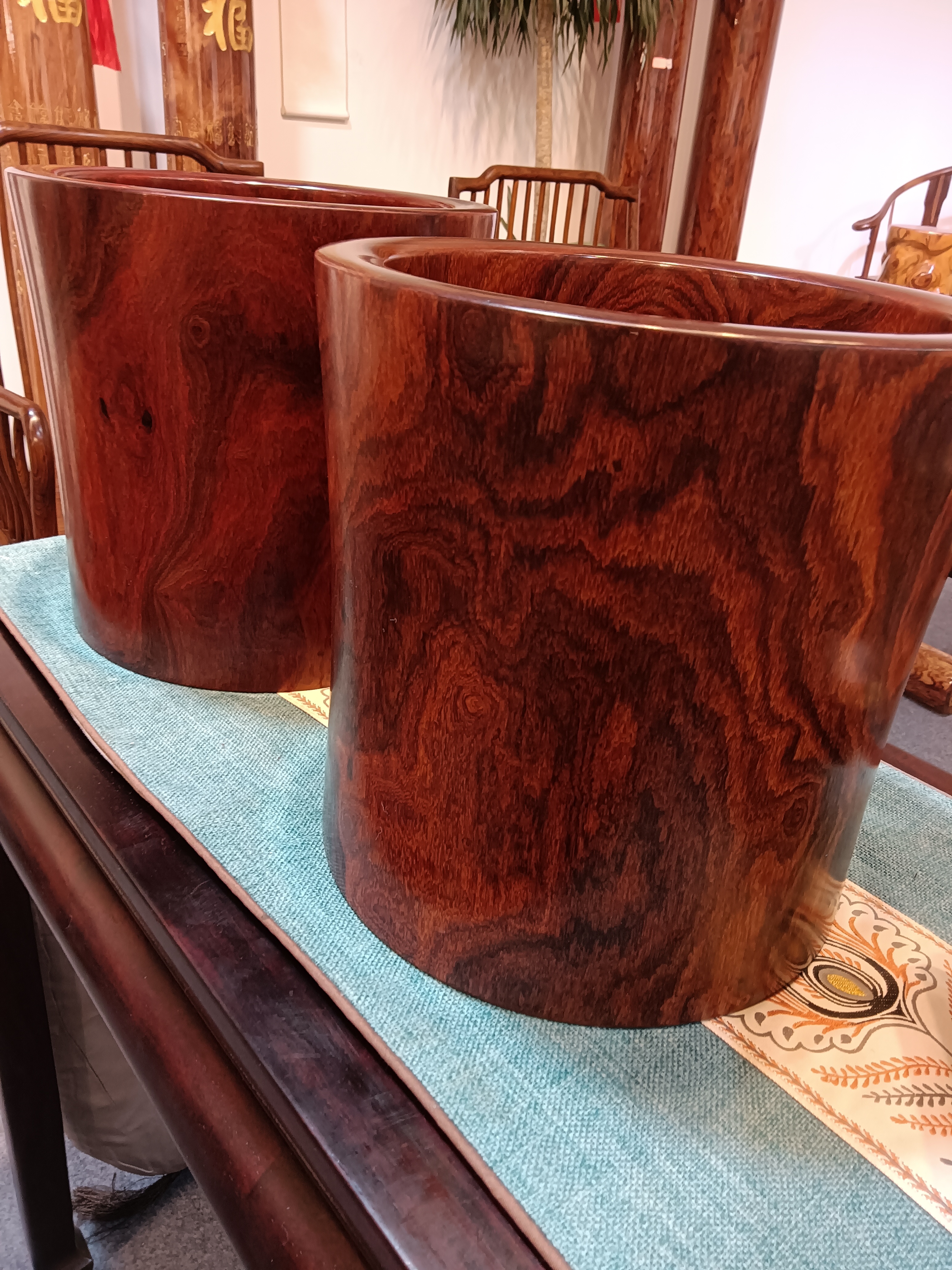 笔筒链接，具体以直播间截图为准。木雕