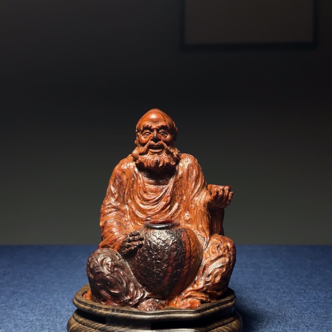 木茶****坊紫檀达摩工艺品