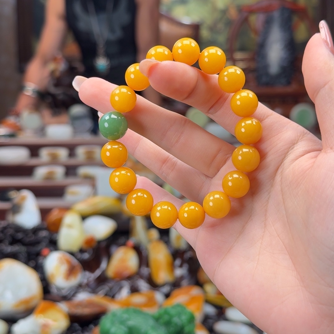 未镶嵌蜜蜡手链卡12