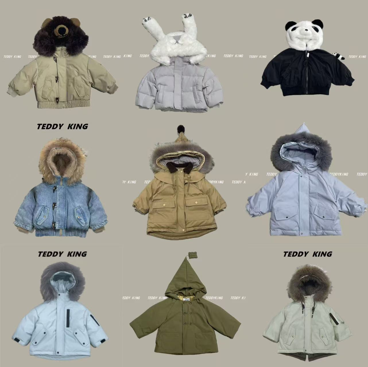 D 童装  中大童亲子 男女童羽绒服冬款集合链接衣服