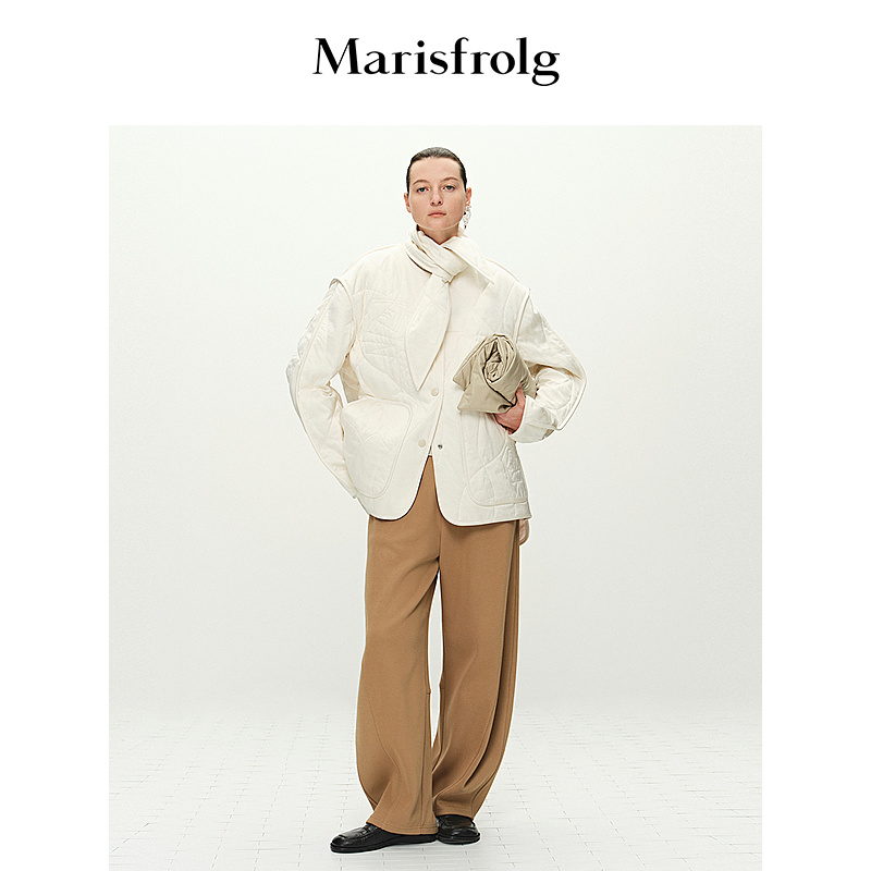 【时装羽绒】Marisfrolg玛丝菲尔花卉刺绣羽绒外套