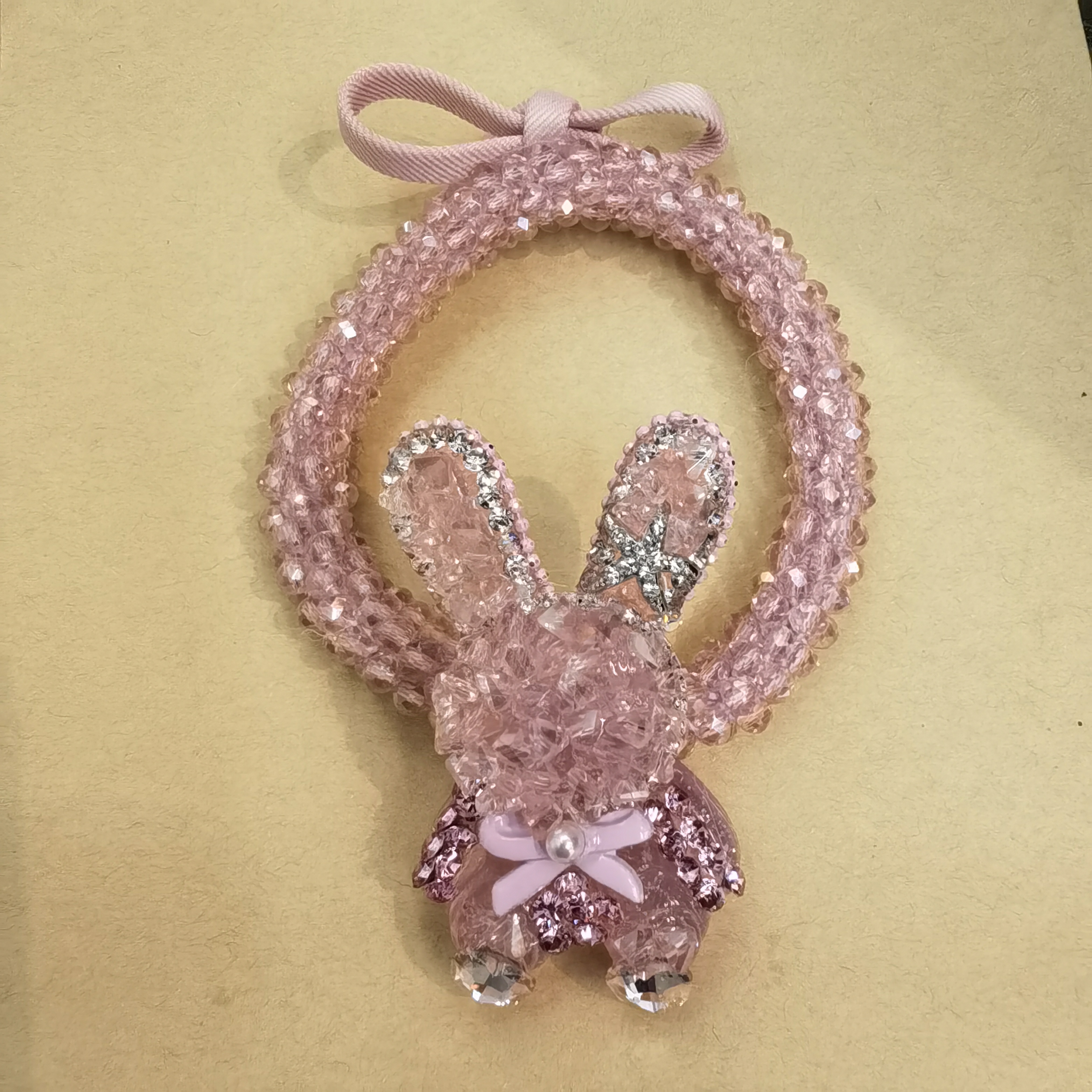 C637粉色兔子水水发绳