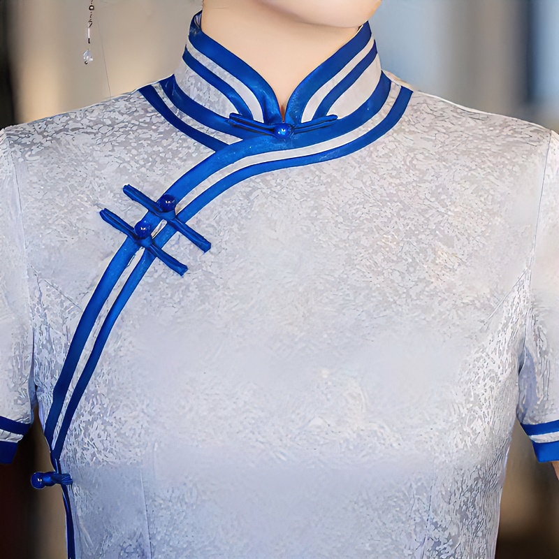 3209款民国复古长款定位花旗袍