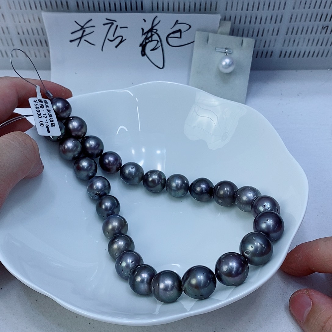 颈饰银S925镶嵌海水珍珠