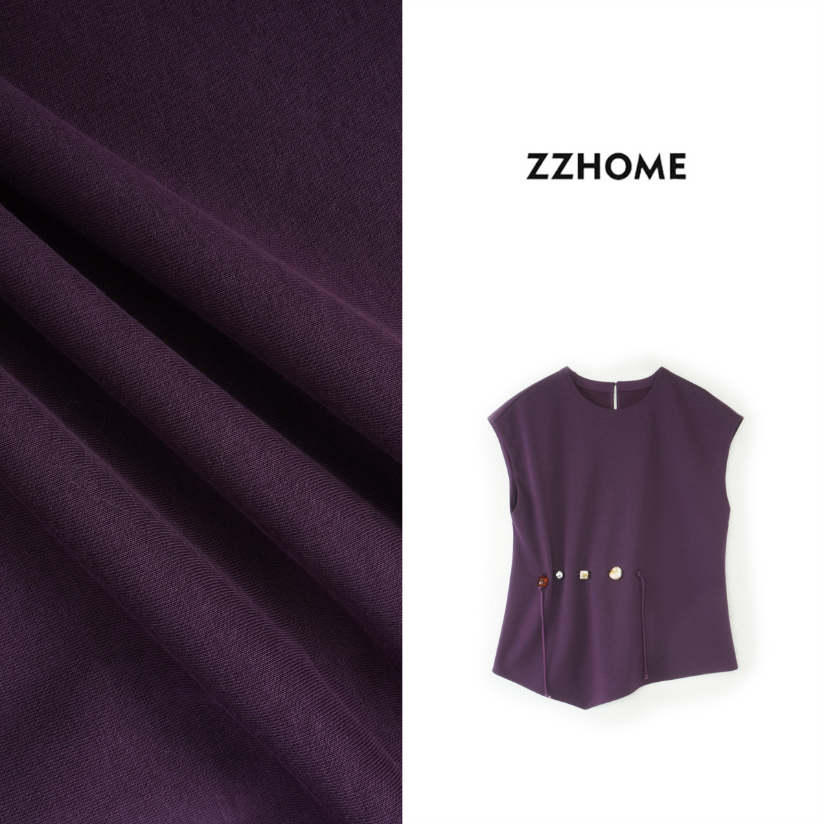 ZOZO HOME | 趣味时髦可调节小蛮腰落肩T恤q173094p