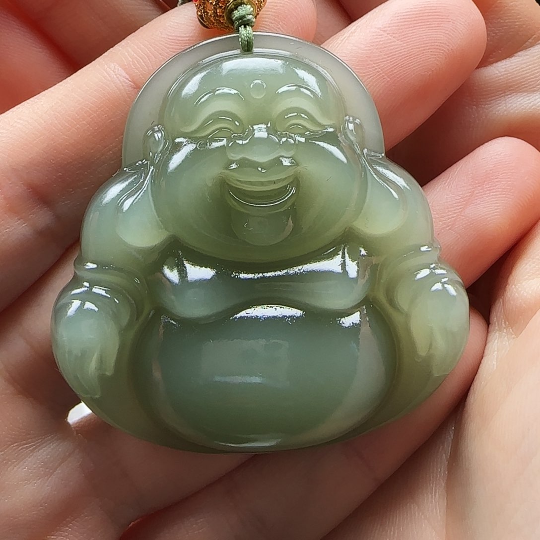 和田玉颈饰足金镶嵌?***?