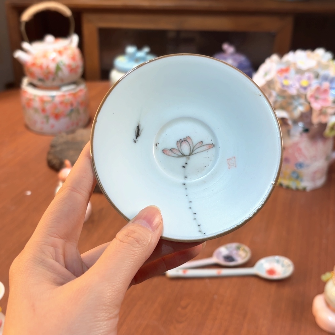 景德镇手绘高温釉下彩陶瓷茶具