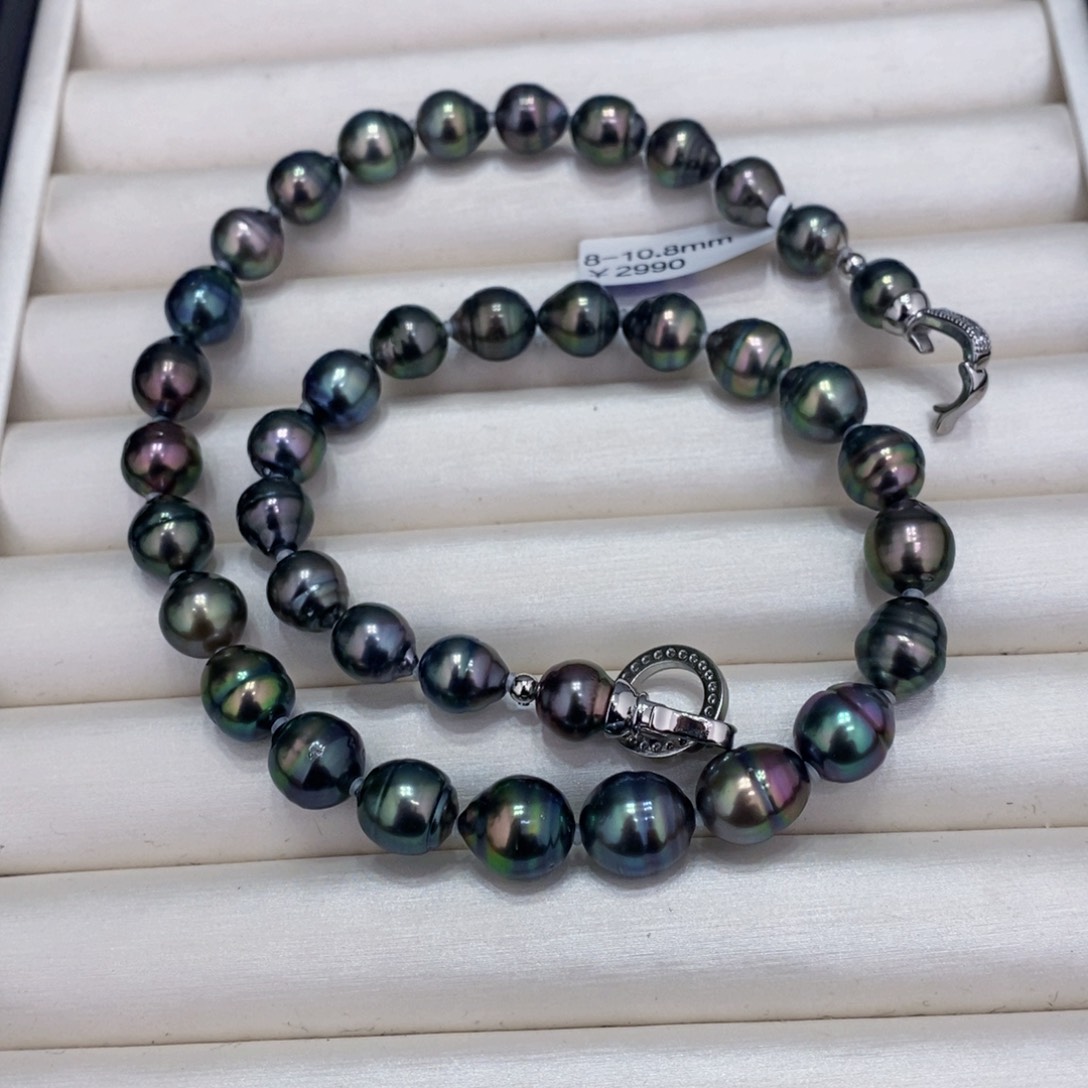 海水珍珠颈饰未镶嵌小**妈大溪地项链8-10.8兰