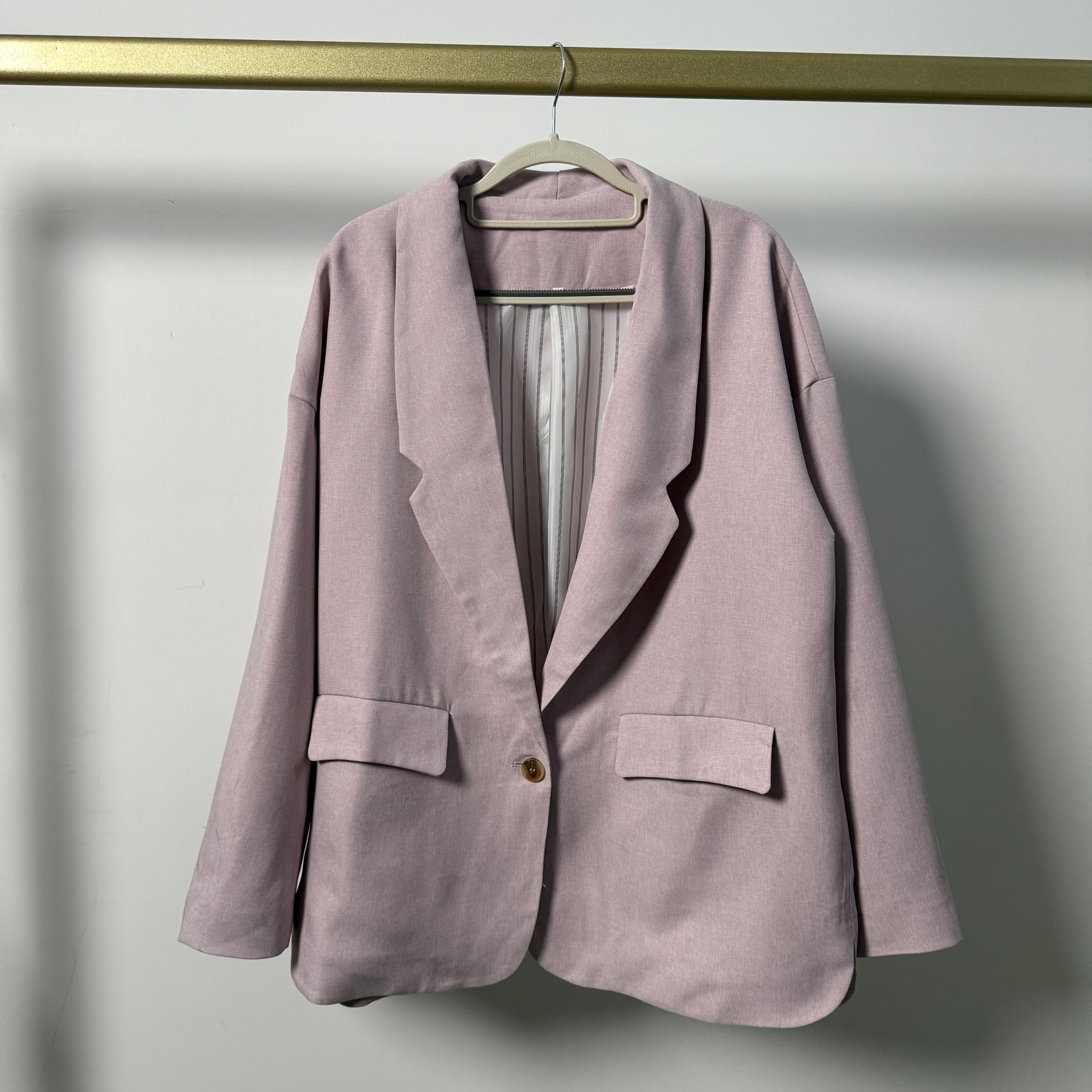 A8205  女士一粒扣韩版宽松小西装外套