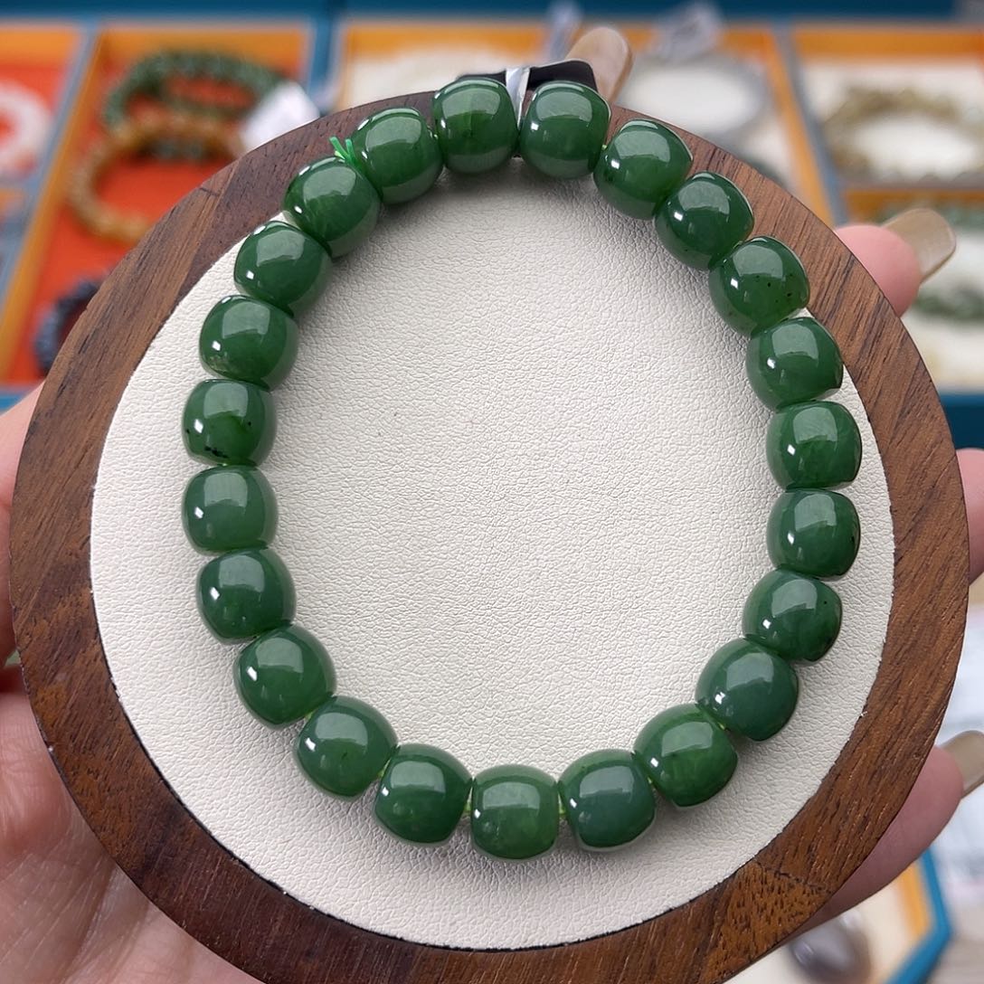 和田玉未镶嵌手串A17卡8×9