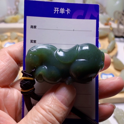 和田玉（青玉）把件未镶嵌