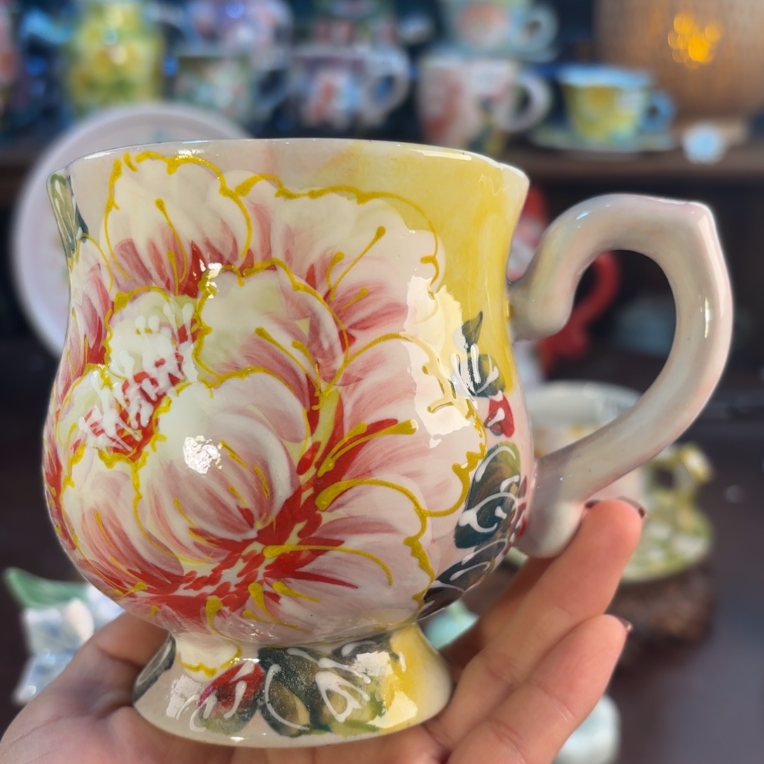 景德镇手绘高温釉下彩陶瓷茶具