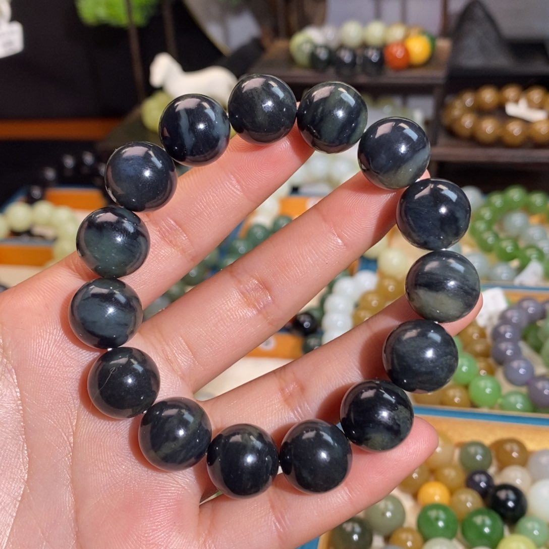 和田玉手串未镶嵌W 14