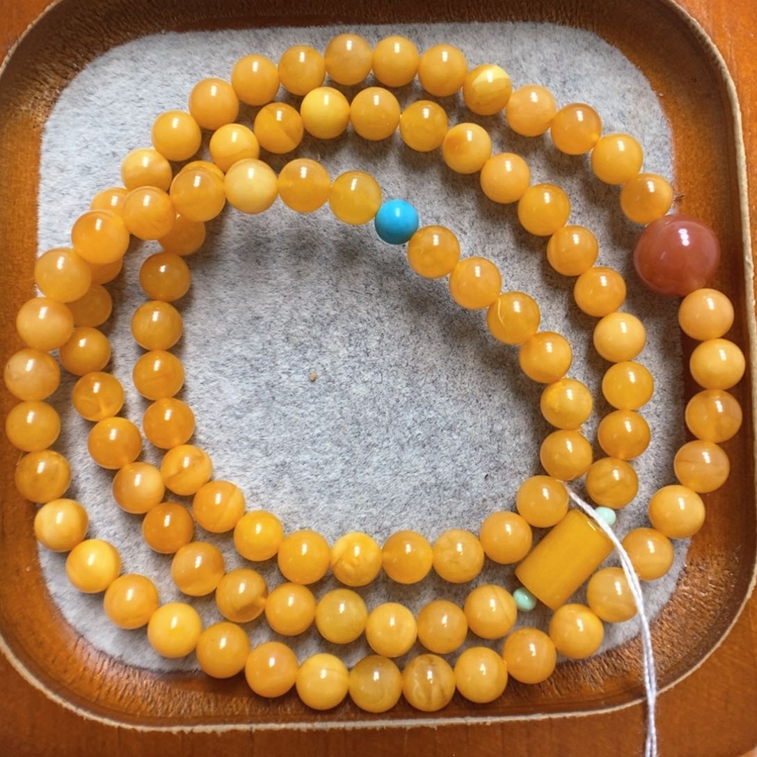 未镶嵌蜜蜡手串蜜蜡手串