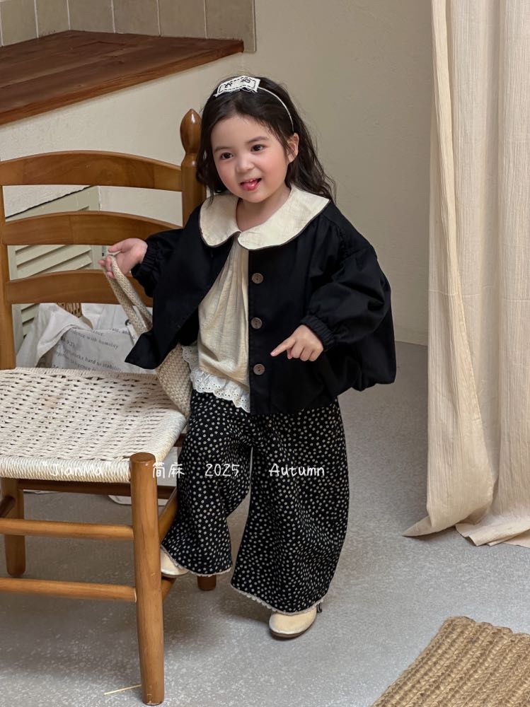 休闲碎花不限季节童装女套装秋装B类加厚常规小香风春秋女宝韩版