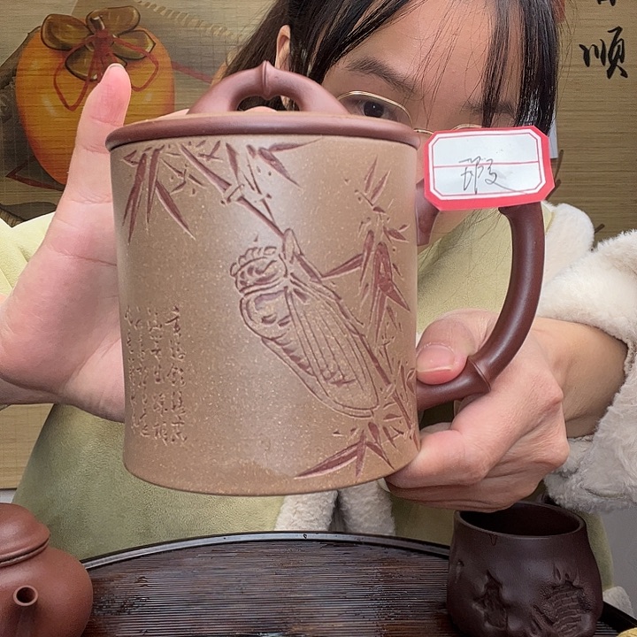 紫砂茶杯原矿紫砂杯