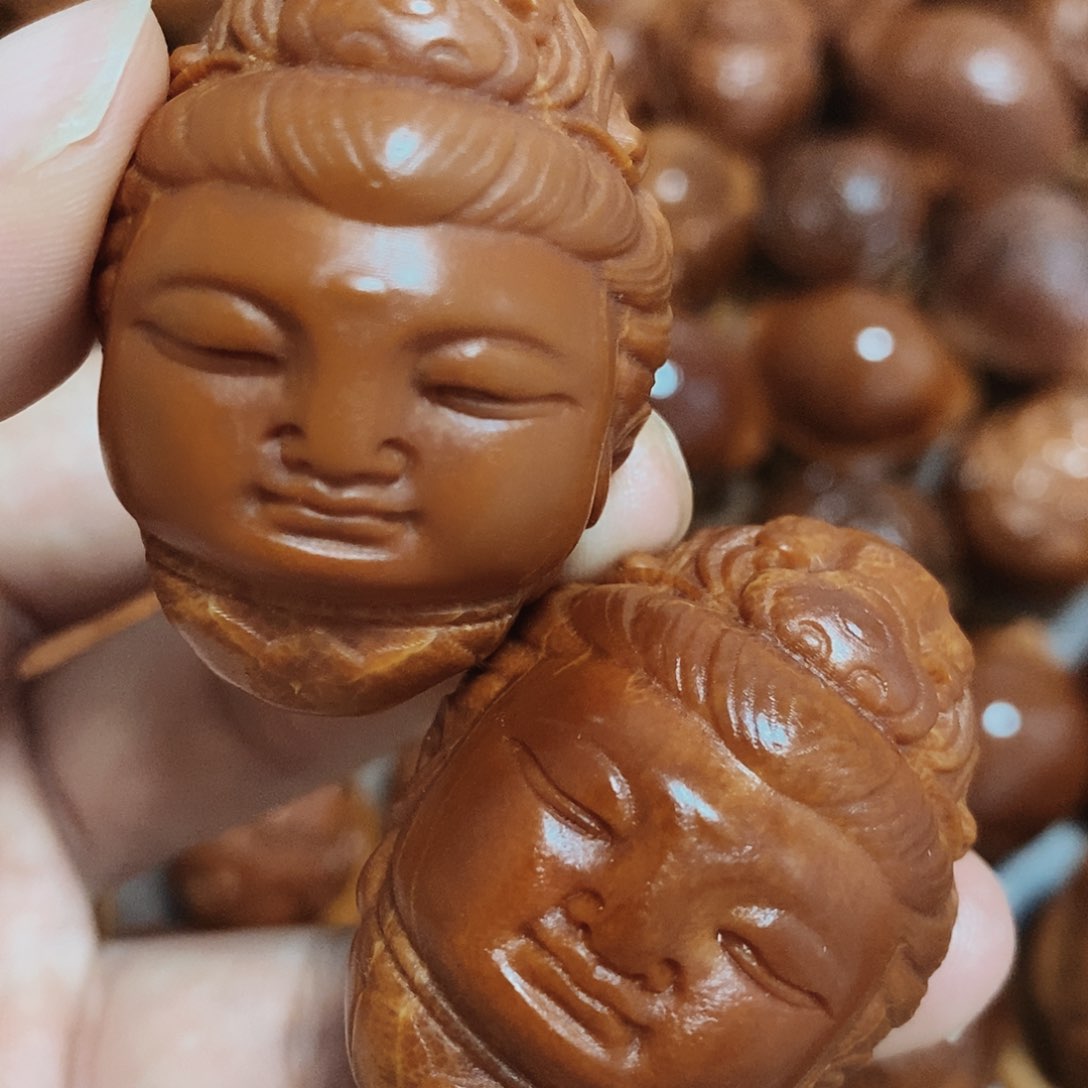 橄榄核把件观音佛菩