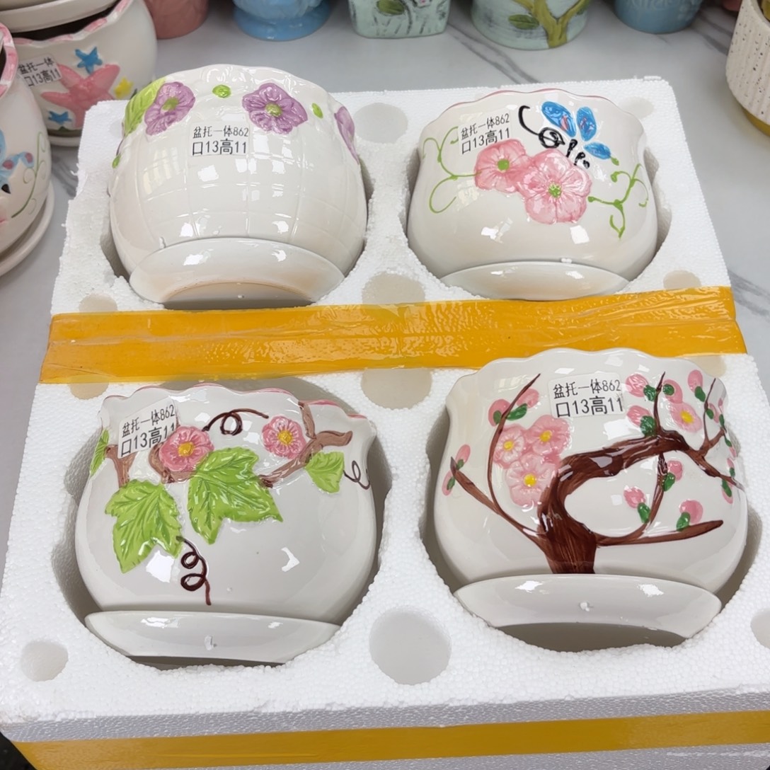 @夏西陶瓷花盆@@5862