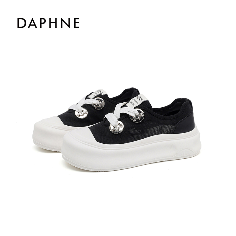 达芙妮2026新款女鞋休闲小众ins百搭夏季外穿厚底鞋子时尚小白鞋