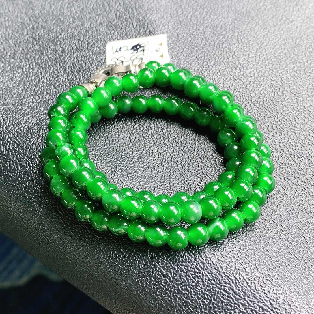 翡翠未镶嵌手链项链7.0