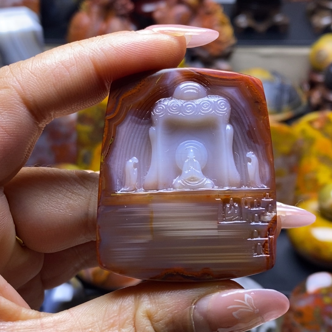 隋***弋玛瑙/玉髓未镶嵌颈饰