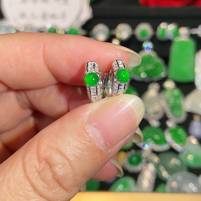【闪购商品】未镶嵌翡翠耳饰天然翡翠