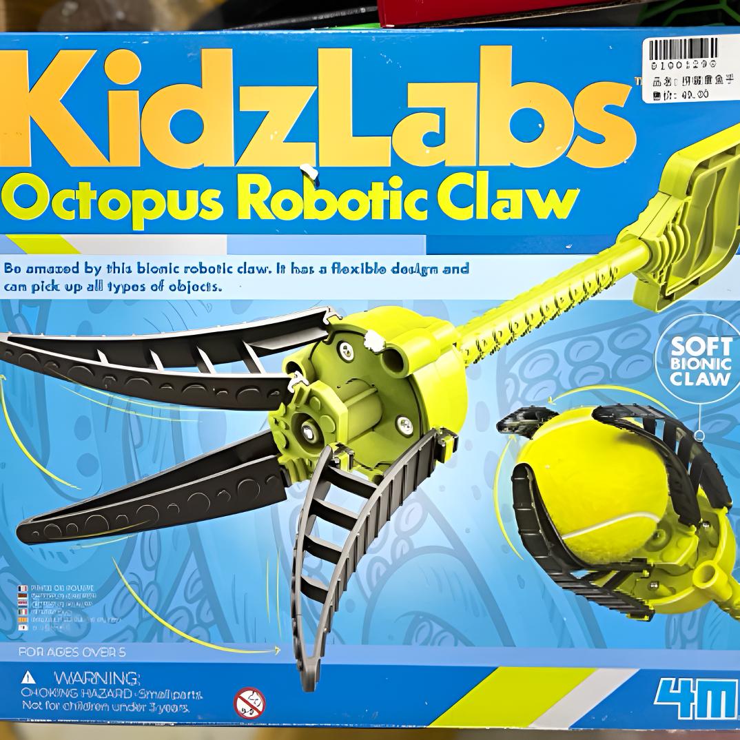 现货正品4M章鱼机械手科学益智DIY玩具