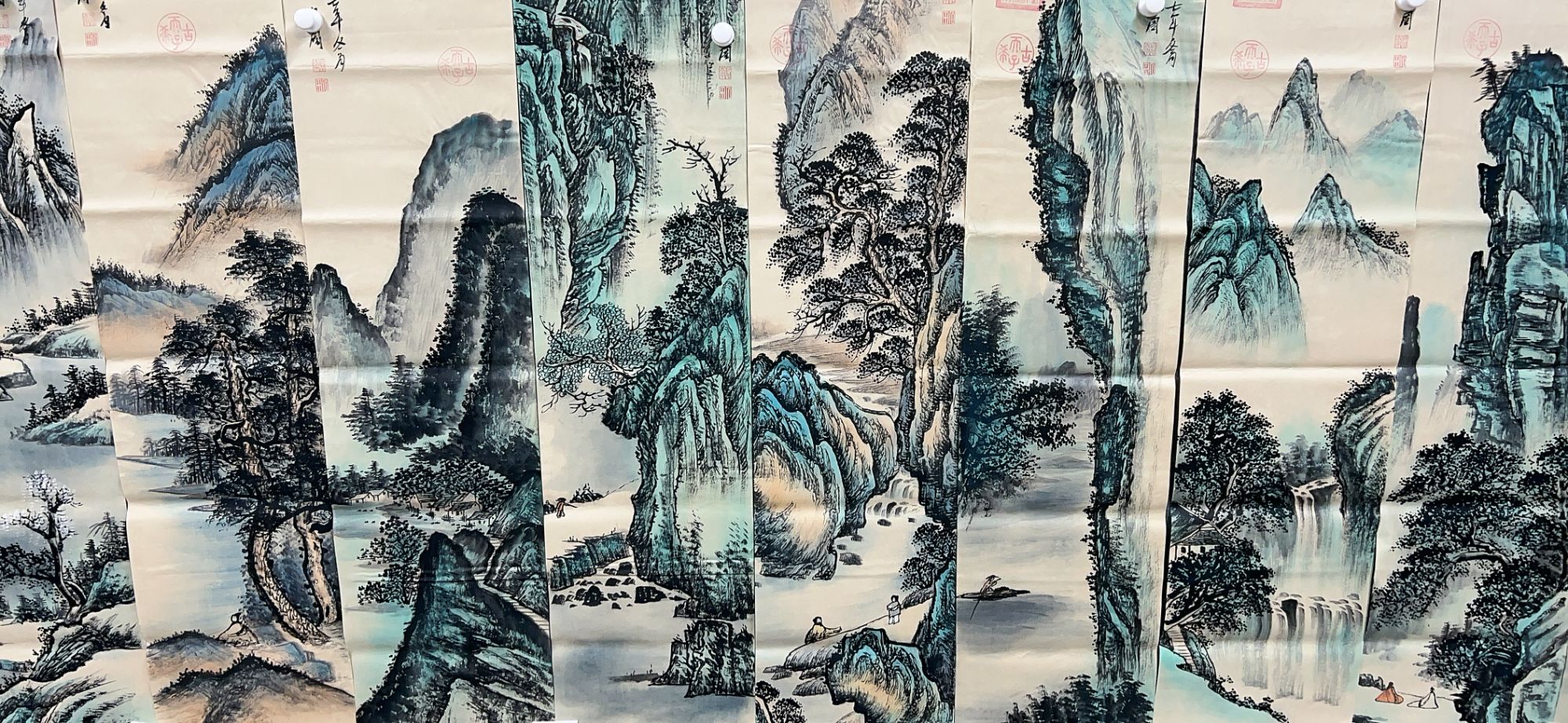 【树新】精品十二条屏装饰画通用链接