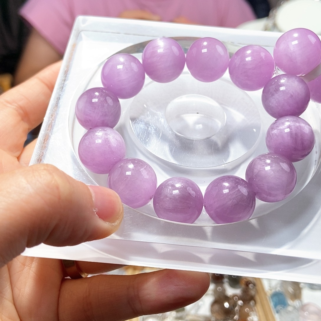 水晶手串未镶嵌❤️*满眼紫锂辉15➕