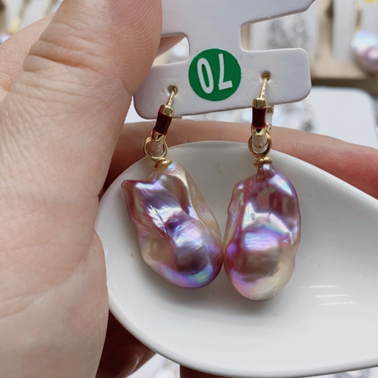 【闪购商品】银S925镶嵌淡水珍珠耳饰